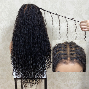 Perruque Lace Front Tressée Brun Clair pour Cheveux Remy Grade 12A, Longue Ondulation Body Wave, Baby Hair, Double Drawn, Sans Nœuds, pour Femmes Noires - Product Image 1