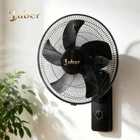 Ventilateur mural électrique silencieux en plastique avec grille de sécurité, oscillant, à haut débit d'air, pour usage commercial extérieur