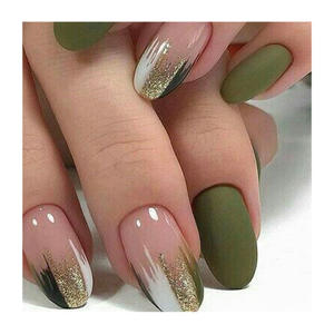 <span class=keywords><strong>Faux</strong></span> <span class=keywords><strong>ongles</strong></span> Oem de haute qualité, logo personnalisé, embouts français dorés transparents de luxe, auto-adhésifs, réutilisables, à presser - Product Image 4