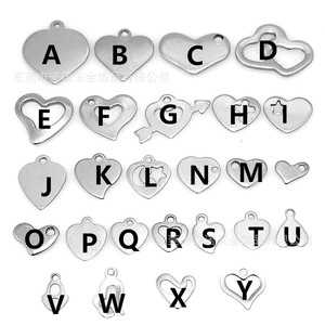 Colgante de Corazón de Acero Inoxidable Anno Jewelry, Varios Estilos para Accesorios de Fabricación de Joyería DIY, Acabado Liso - Product Image 2