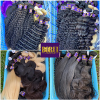 Borui Chinese Beauty Forever Mink Human Virgin Premium Anna Humain Hair Bundles with Closure