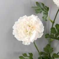 3 Bunga Peony Buatan Warna Putih, Bahan Kain, Terasa Seperti Asli, Cocok untuk Dekorasi Lanskap Pernikahan, Interior Hotel