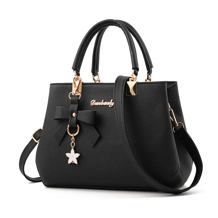 New casual leather wholesale fashion ladies design female black trending women handbags vintage