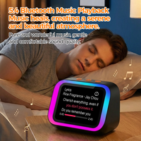 Reloj Despertador con Pantalla Táctil, IA y Alarma por Voz, Altavoz BT5.3, Resistente al Agua IPX4, Luz RGB, Interpretación Simultánea, Logotipo OEM, Venta al Por Mayor