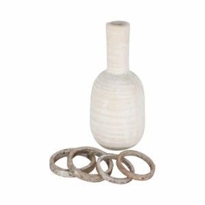 Vaso Ecomix con anelli, moderno vaso decorativo per fiori, per la decorazione della tavola del soggiorno - Product Image 6