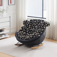 Ensemble de fauteuils à bascule confortables. Fauteuil de détente moderne avec repose-pieds, idéal pour les salons domestiques.