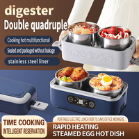 Haute qualité auto cuisson boîte à lunch en acier inoxydable réservoir intérieur multifonctionnel portable électrique boîte à lunch chauffe-aliments