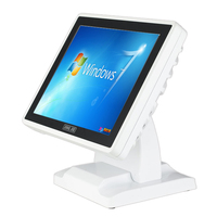 Caja Registradora Táctil de Alta Calidad de 15 Pulgadas con Pantalla Táctil, Sistema POS con Cuerpo de Aluminio para Pequeñas Empresas, Compatible con Windows 7/10/11