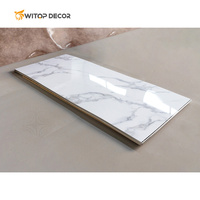 Feuille de marbre en PVC 1220*2440 3.0 Feuille de PVC avec motifs de marbre pour la décoration murale UV Haute brillance