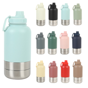 Custom Logo 32oz Portable Stainless Steel Pet Feeder Rounded Outdoor Travel Bowl With Insulated <strong>Dog</strong> Water Bottle Small Animals - Product Image 5