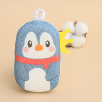 Éponge de bain pour bébé 100% coton, motif animal de dessin animé, lavette exfoliante pour le corps, accessoire de bain quotidien multifonctionnel