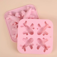 Chambre petit avion en forme de bac à glace en Silicone moule outil de cuisson carré réutilisable pour bricolage gâteau chocolat et savon décorations