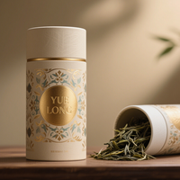Boîtes de thé cylindriques en carton de qualité alimentaire personnalisées de luxe, tubes en papier ronds pour l'emballage alimentaire