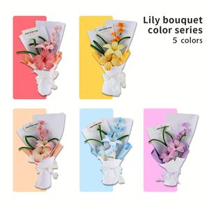 ชุดอุปกรณ์ทำดอกลิลลี่ DIY ยอดนิยม ใช้ท่อทำความสะอาดและก้านเชนิลล์ สำหรับทำช่อดอกไม้แฮนด์เมด - Product Image 2