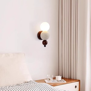 Lámpara de Pared Huangdong Stone, 7 LED Jufan E27, con Interruptor, para Dormitorio, Sala de Estar, Entrada - Product Image 3