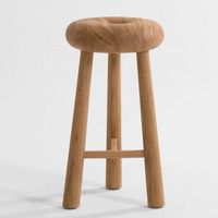 Tabouret de bar médiéval de style Wabi-Sabi Tabouret haut en bois massif adapté aux bars, restaurants, cafés Chaise de bar de style industriel