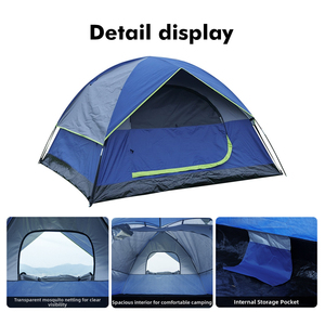 <span class=keywords><strong>Tenda</strong></span> Familiare E-RIKE per 3-4 Persone, Portatile, a Doppio Strato, <span class=keywords><strong>in</strong></span> Poliestere Impermeabile, Montaggio Rapido, <span class=keywords><strong>Tenda</strong></span> Automatica <span class=keywords><strong>in</strong></span> Fibra di Vetro - Product Image 4