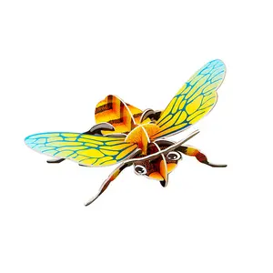 ילדי חינוך צעצועי DIY בעבודת יד נייר אמנות 3D הרכבה חרקים פרפרי דבורים דגם פאזל צעצועים