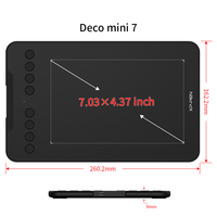 Xp-pen-tableta de dibujo gráfico Deco mini 7, nueva tableta de dibujo gráfico para pc
