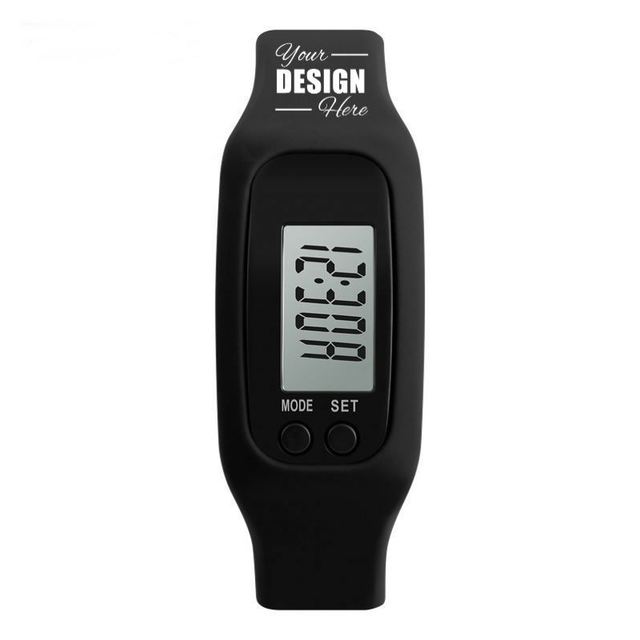 Custom Silicone Fitness Tracker Watch Walking/Running Pedometer, Calorie Counter & Step Counter for All Ages