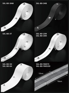 Rail de rideau métallique à plis ondulés simples pour plafond avec barre silencieuse en PVC, plis en S, en aluminium - Product Image 4