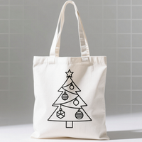 Sac cadeau en toile pour les fêtes de fin d'année, stock disponible, accepte l'impression de motifs personnalisés pour la vente en gros de Noël