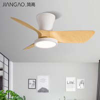 Ventilateur de plafond LED moderne personnalisable de 30 pouces avec pales ABS Moteur DC Télécommande Gradateur Couleur de boîtier personnalisée