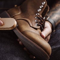 Bottes de moto en cuir véritable pour hommes, bottes de cowboy Maden, bottes de travail américaines, bottines tendance automne RTS 2026, Botas Para Hombre