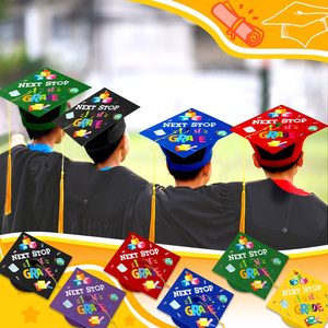 Gorros <span class=keywords><strong>de</strong></span> <span class=keywords><strong>Graduación</strong></span> Preescolar al por Mayor con Pegatinas y Estampado 2024 con Borla <span class=keywords><strong>para</strong></span> Estudiantes Personalizados, Tejidos en 100% Poliéster - Product Image 4