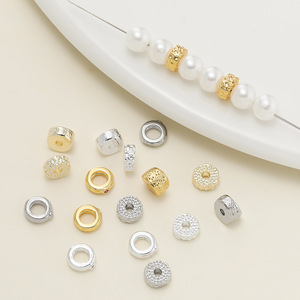 18k Gold Plated Spacer Beads Round <b>Copper</b> Plating For <b>Bracelet</b> Making DIY Jewelry Accessories - Product Image 4