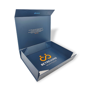 Boîte en papier pliable magnétique de luxe avec logo personnalisé, gaufrage, laminage mat, recyclable, feuille d'or pour l'emballage de chaussures, de vêtements, de jouets - Product Image 1