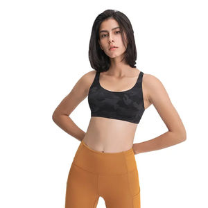 Fitness giysileri Yoga seksi BraWomen çapraz geri ince kemer toplanan sıkı çıplak spor spor sutyen kırpma üst - Product Image 5