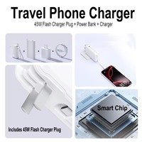 Hochleistungs-10000mAh-Laptop-Powerbank PD45W mit integriertem Kabel, Logo-Funktion, Hochleistungsladegerät, 2-in-1-Netzteil