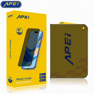 Protecteur d'écran en verre trempé anti-espion APEI, <span class=keywords><strong>film</strong></span> de protection d'écran sans bulles avec colle AB pour iPhone Duo Pro Max - Product Image 1