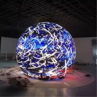 Écran LED sphérique publicitaire P1.8 P2 P2.5 P3 P4 P5 incurvé circulaire à 360 degrés, diodes électroluminescentes sphériques