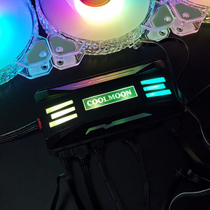 คอนโทรลเลอร์ Coolmoon Argb Pwm 5v 3 พิน 4 พิน ฮับพัดลม สำหรับเคสคอมพิวเตอร์ - Product Image 1