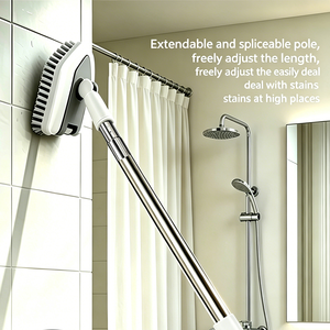 4 In 1 Home Hard Bristle Versatile Multi Purpose Corner Floor Gap Crevice Scrub <strong>Cleaning</strong> <strong>Brush</strong> Kit For Bathroom <strong>Cleaning</strong> - Product Image 1