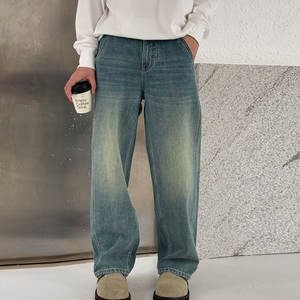 بيع بالجملة بنطال جينز رجالي مقاس كبير مخصص كلاسيكي ضيق مستقيم جينز ضيق عصري كاجوال دينم مطبوع - Product Image 1