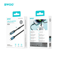 Câble de données USB Type-C BWOO Pd 20W 27W, adaptateur d'alimentation pour téléphone portable à charge rapide, câbles pour iPhone 15 16 Pro