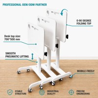 Table pliante à hauteur réglable et pneumatique de conception moderne bureaux pour ordinateur poste de travail assis debout bureau mobile