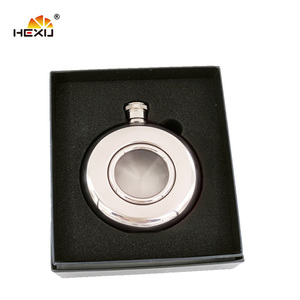 Bình Đựng Trong Suốt Bằng Thép Không Gỉ Hình Tròn 5Oz Lạ Mắt Bình Đựng Hông Có Cửa Sổ Kính - Product Image 4