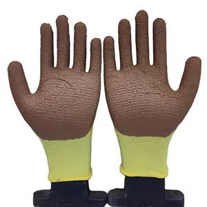 Gants thermiques antigel en polyacrylique tricoté hiver gants isolés mousse Latex 3/4 gants de temps froid enduit de paume 100%