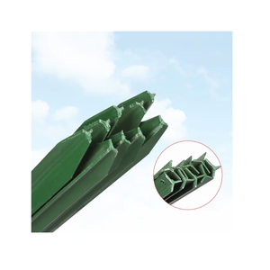 米国農場スタイル 6フィート 亜鉛メッキ Tポスト 緑色金属製 ファームフェンス ピケットアイアン 3Dモデル 加圧処理木材 住宅建設現場！ - Product Image 1