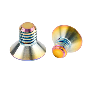 Tornillo de titanio de cabeza plana avellanada con hexágono interior de 6 mm x 0,75 mm, tornillo métrico para bicicletas - Product Image 3