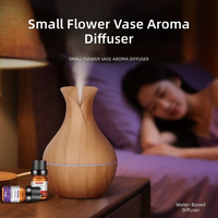 Diffuseur d'huiles essentielles 200 ml, petit vase, humidificateur ultrasonique portable USB DC5V, machine d'aromathérapie à nano-brume, moderne pour salle de bain