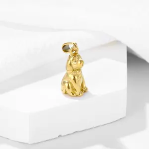 Unisex Animal Pendant Charm 18K Gold Plated Cute Style Jewelry Wedding Party Best Gift Women Men Stainless Steel Dogs Pendant