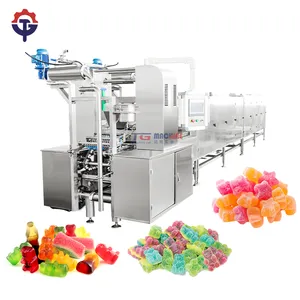 Hochgeschwindigkeits-automatische gelee-süßigkeiten-produktionslinie 3D-augenkugeln gummibärchen-herstellungsmaschine