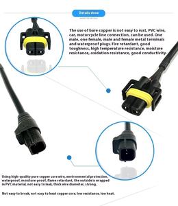 Faisceau de câblage de Conversion H11 de haute qualité <span class=keywords><strong>adaptateur</strong></span> de prise de câble de prise de phare antibrouillard isolé en PVC pour conducteur en cuivre Toyota - Product Image 4