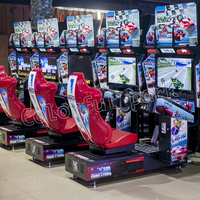 Machine de jeu 4d automatique, parc coloré, pièces de monnaie, simulateur de course, voiture de course