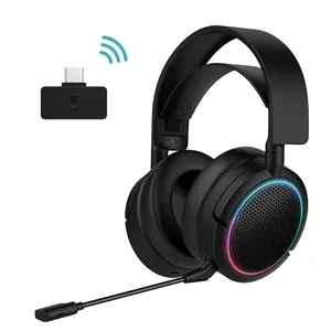 Big overhead 7.1 surround sound 2.4Ghz optical wireless gaming headphones LED logo light wireless headsets for PS4 Xbox one